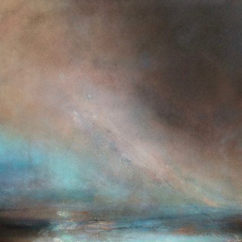 Crepuscular | 1000mm square | Mixed media on copper sheet