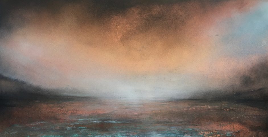 Distant Rays | 1400mm x 700mm | Mixed media on copper sheet